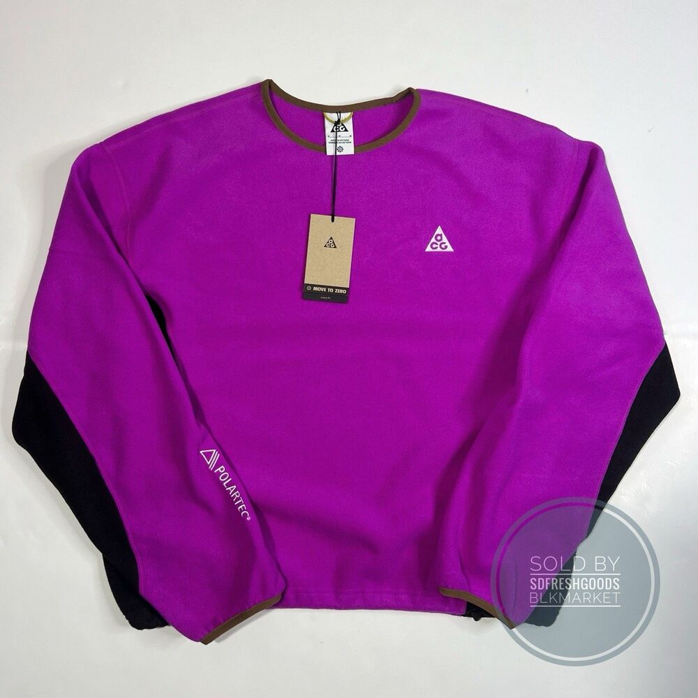 Nike ACG ‘Wolf Tree’ Fleece Sweater Vivid Purple  HV1117-551 Size M